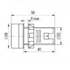 Матрица светодиодная AD22-230 В красная