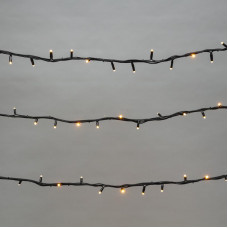 Гирлянда Нить управляемая 20м 240 LED ТЕПЛЫЙ БЕЛЫЙ черный каучук IP67 свечение с динамикой 230В не соединяется нужен контроллер 217-204 NEON-NIGHT