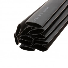 Трубка термоусаживаемая СТТК (2:1) двустенная клеевая 15,9/7,95мм, черная, упаковка 10 шт. по 1м REXANT