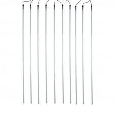 Гирлянда Тающие сосульки комплект 10 шт. х 100см, шаг 100см, 960 LED БЕЛЫЙ, черный каучук, IP65, 24В, соединяется NEON-NIGHT