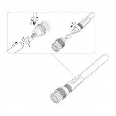 Разъем BNC штекер под винт с колпачком PROconnect