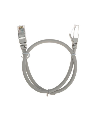 Патч-корд F/UTP, CAT 6, RJ45-RJ45, 26AWG, LSZH, серый, 0,5м REXANT