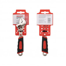 Разводной ключ 150мм никелированный, двухкомпонентная рукоятка REXANT