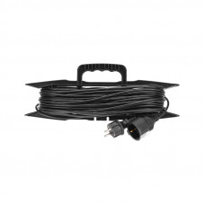 Удлинитель-шнур на рамке ПВС 3х0,75мм², 30м, с/з, 6А, 1300Вт, IP20, черный PROconnect