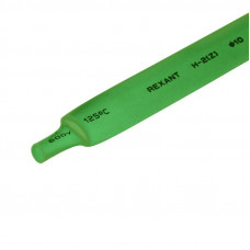 Трубка термоусаживаемая ТУТ нг 10,0/5,0мм, зеленая, упаковка 50 шт. по 1м REXANT