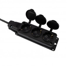 Удлинитель-шнур КГ 3х1,5, 20м, 3 гнезда, морозостойкий, с/з, 16А, 3500Вт, IP44 (Сделано в России) REXANT