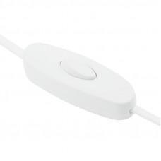 Шнур сетевой, вилка плоская с выключателем, без розетки, кабель 2x0,5 мм² 1,8м 2,5A белый REXANT