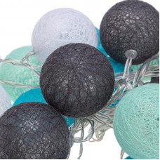 Тайские фонарики Северное сияние 3,5 м, прозрачный ПВХ, 20 LED, теплый белый