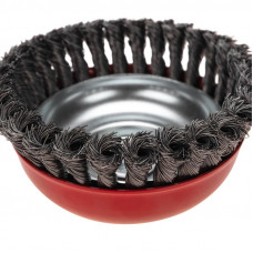 Щетка чашечная для УШМ, крученая стальная проволока, 150мм, М14 KRANZ