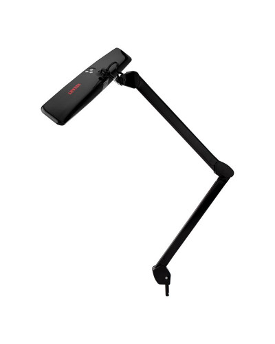 Лампа настольная бестеневая, струбцина, ECO light, 84 SMD LED, сенсорный диммер, черная REXANT