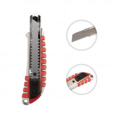 Нож с сегментированным лезвием 18мм, металлический обрезиненный корпус REXANT