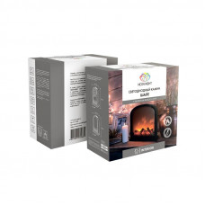 Светодиодный камин Шале с эффектом живого огня 30х13х28 см, батарейки 3хС (не в комплекте) или от USB (в комплекте)