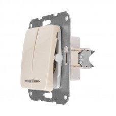 DEA Выключатель 2кл (инд) с/у 10А мех. Беж KRANZ