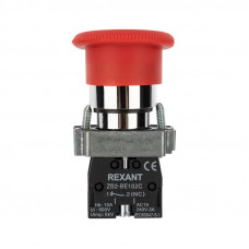 Кнопка XB2-BS поворотная красная грибок NC