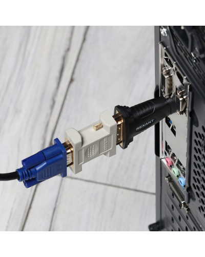 Переходник штекер HDMI - гнездо DVI-I REXANT