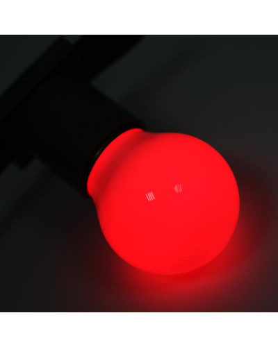 Лампа светодиодная, диаметр 45мм, E27, 5 LED, 2Вт, КРАСНЫЙ, 230В NEON-NIGHT