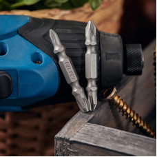 Мини-набор бит двусторонних PZ2xPZ2, PZ1xPZ3-50 мм (2 биты на блистере) Kranz