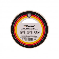 Изолента ПВХ 0,13х15мм, 25м, белая KRANZ