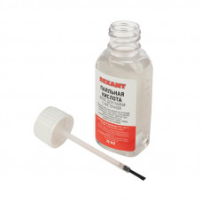 Флюс для пайки, ПАЯЛЬНАЯ КИСЛОТА, 30мл, с кисточкой, флакон REXANT