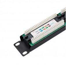 Панель коммутационная 19', 1U, 24 порта, UTP, RJ-45, CAT 5e REXANT