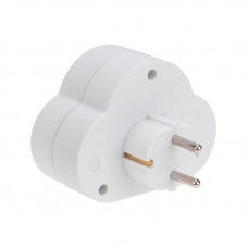 Двойник электрический 16А с/з с выключателем и защитными шторками, белый REXANT