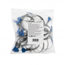 Хомут червячный 40-60-0,7 мм, с ключом W (упак. 25 шт)  REXANT