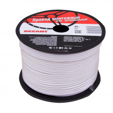 Провод ПГВА 1х1,00мм², белый, бухта 100м REXANT