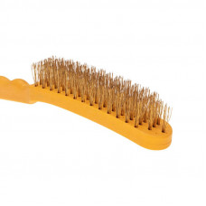 Щетка по металлу с пластиковой ручкой, 5 рядов, 260мм KRANZ
