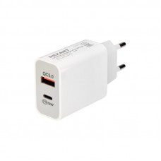 Сетевое зарядное устройство REXANT USB-A+USB-C адаптер, 18W белое