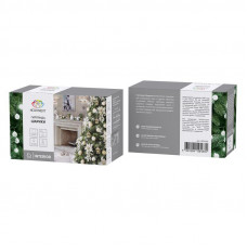 Гирлянда Шарики Ø25 мм, 5м, темно-зеленый ПВХ, 25 диодов, цвет Белый, Без контроллера