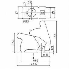 Защитная крышка для тумблеров типа KN и ASW черная (SAC-01) REXANT
