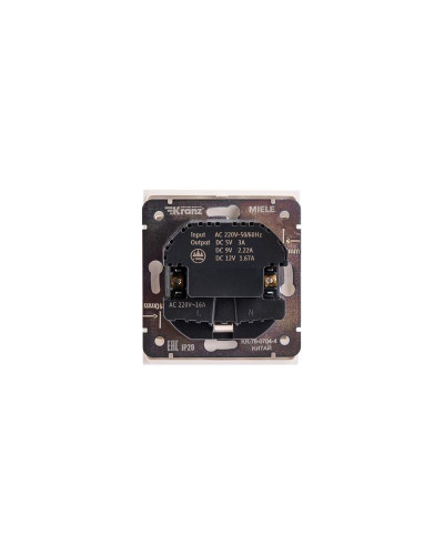 Розетка STRONG 1-ая с/з с/у з/ш 16А с USB A+C быстрой зарядки 5В/3А жемчуг KRANZ