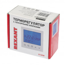 Терморегулятор цифровой R100W сенсорный, програмируемый, белый REXANT