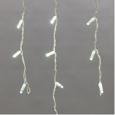 Гирлянда светодиодная Бахрома (Айсикл) 2,4х0,6м 88 LED БЕЛЫЙ белый ПВХ IP65 эффект мерцания 230В нужен блок 303-500-1 NEON-NIGHT