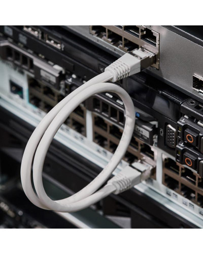 Шнур коммутационный, патч-корд F/UTP RJ45-RJ45, CAT 5e, LSZH серый, 0,5м REXANT