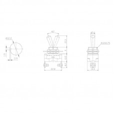 Тумблер 250V 10А (2c) ON-OFF однополюсный Mini (ASW-23) REXANT