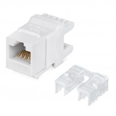 Модуль Keystone Jack RJ-45(8P8C), UTP неэкранированный, CAT 6, тип 180 градусов, белый REXANT PRO