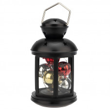 Декоративный фонарь с шариками 12х12х20,6 см, черный корпус, теплый белый цвет свечения NEON-NIGHT