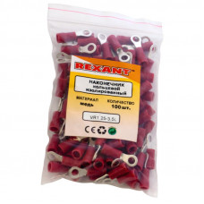Наконечник кольцевой изолированный ø 3.7 мм 0.5-1.5 мм² (НКи 1.5-3.5) красный REXANT