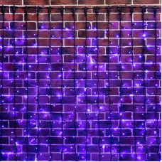 Гирлянда светодиодная Занавес 2х6м 1520 LED СИНИЙ черный ПВХ IP65 эффект водопада 230В не соединяется блок в комплекте NEON-NIGHT