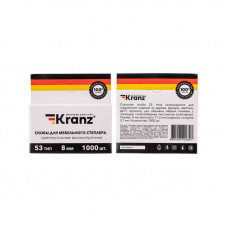 Скобы для мебельного степлера 8 мм, тип 53, 1000 шт. KRANZ