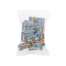 Клемма СМК 222-424 проходная 4 полюса (0,08-4мм²), серая (25 шт/уп) REXANT