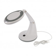 Лупа настольная 3D с подсветкой 30 SMD LED, ø100мм, белая REXANT