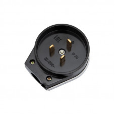 Вилка ВШ для электрической плиты 32А, 250В, 2Р+РЕ (ОУ) черная REXANT