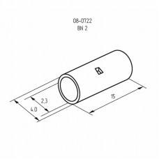 Соединительная гильза L-15мм, 1,5-2,5мм² (ГМЛ (DIN) 2,5) REXANT
