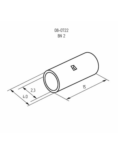 Соединительная гильза L-15мм, 1,5-2,5мм² (ГМЛ (DIN) 2,5) REXANT