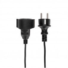 Удлинитель-шнур на рамке ПВС 3х0,75мм², 20м, с/з, 6А, 1300Вт, IP20, черный PROconnect