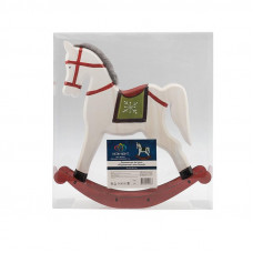 Деревянная фигурка Игрушечный пони белый 25х5,5х26,5 см