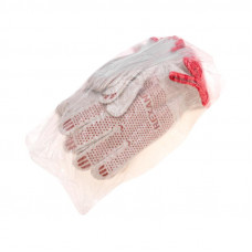 Перчатки х/б с покрытием ПВХ «Точка», 5 нитей, 48-50 г, белые REXANT