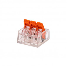 Универсальная компактная клемма СМК 221-413, 3-проводная до 4,0 мм² (блистер 5 шт./уп.) REXANT